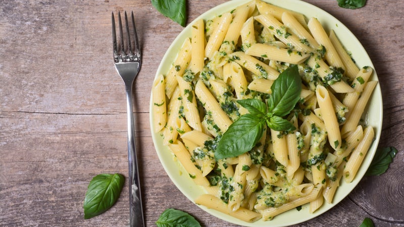 Penne with Spinach Sauce Recipe | Seniors Guide
